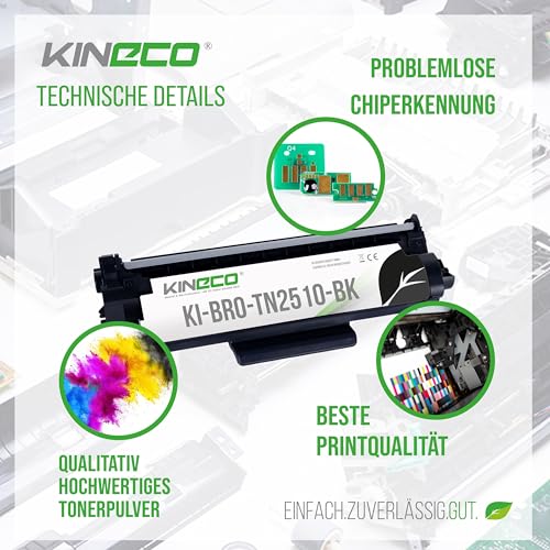 Kineco TN2510 Tonerkartusche kompatibel für Brother HL-L2400DWE MFC-L2835DW DCP-L2660DW HL-L2445DW MFC-L2827DW, TN-2510 / Schwarz – Bild 5