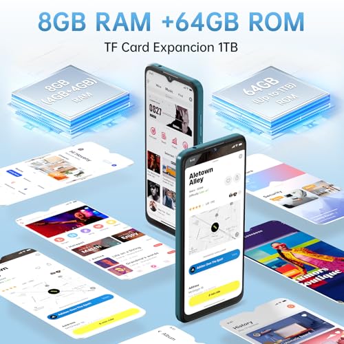 OUKITEL C53 Android 14 Smartphone Ohne Vertrag - 8GB+64GB/1TB erweiterbar Handy Ohne Vertrag, Octa Core 6,6" HD+ Smartphone, 13MP+5MP Kamera 4300mAh, 4G Dual SIM Simlockfreie Handys, Gesicht/GPS, Blau – Bild 3