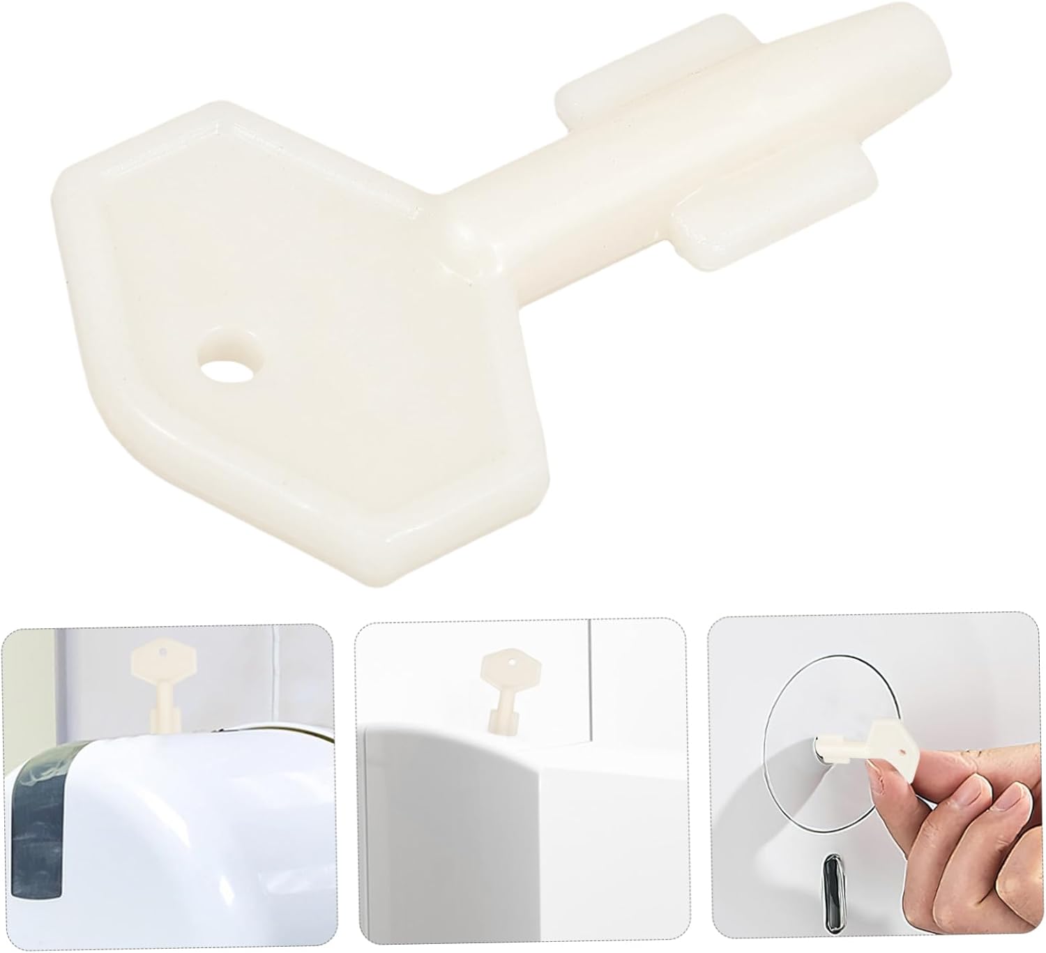 3pcs Universal Toilet Paper Dispenser Key Plastic Replacement for Commercial Use