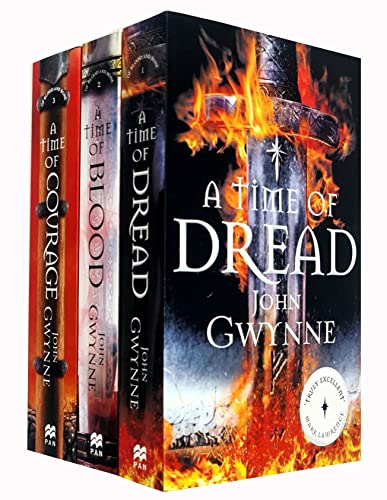 John Gwynne Of Blood and Bone Series 3 Books Collection Set (A Time of Dread, A Time of Blood, A Time of Courage)