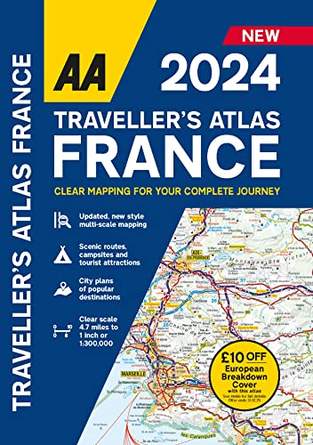 AA Traveller Atlas France 2024 Flexibound (AA Road Atlas France)