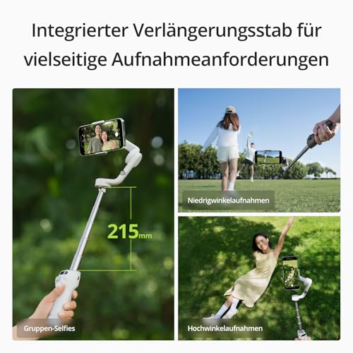DJI Osmo Mobile 6 Gimbal-Stabilisator für iPhone Android, 3-Achsen-Handy-Gimbal, integrierter Verlängerungsstab, Objektverfolgung, tragbar und faltbar, Vlogging-Stabilisator, YouTube TikTok – Bild 7