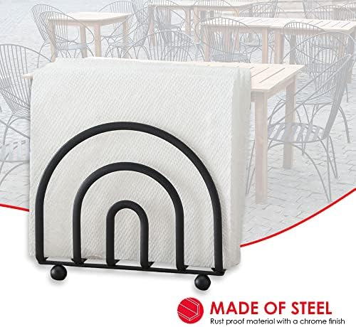 Home Basics Napkin Holder - Rust-Resistant Modern Steel Organizer
