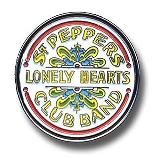 The Beatles Sgt Pepper Drum Logo Officiel Nouveau Chrome Pin Badge Size One Size - Les Beatles, Paul McCartney, John Lennon, RIngo Starr, George Harrison