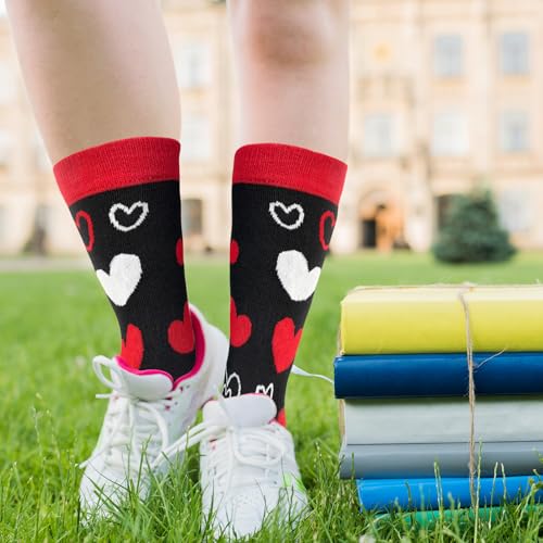 Asikkon Best Mom Ever Socks - Mother's Day Gifts for Women 2025, Heart Design Red Black Funny Novelty Socks Comfortable Wife Grandma Gift Idea - Image 6
