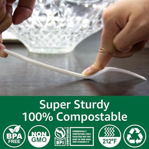 Perfect Heavy-Duty Compostable Flatware Set for Eco-Loving Casual Get-Togethers
