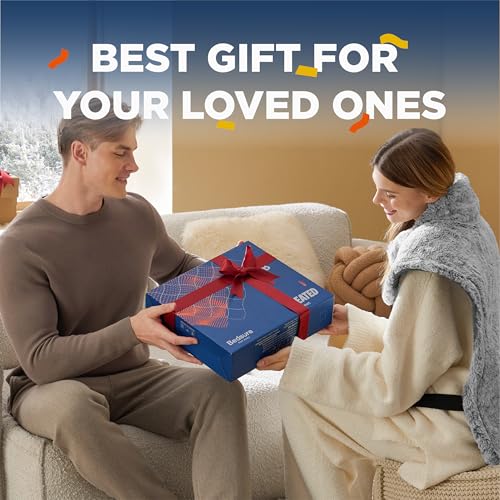 Bedsure Heating Pad for Neck and Shoulders and Back - Birthday Gifts for Women Men Mom Mens, FSA Eligible Items, Electric Heated Pad for Full Body, ETL Certified, Extra Large 24"x33", Grey - Image 4