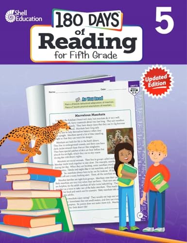 180 Days of Reading for Fifth Grade, 2nd Edition - Daily Reading Workbook for Classroom and Home, Reading Comprehension and Phonics Practice, School ... Challenging Concepts (180 Days of Practice)