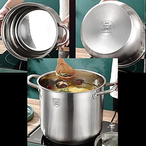 High Capacity Stainless Steel Soup Pot with Steamer 28Cm