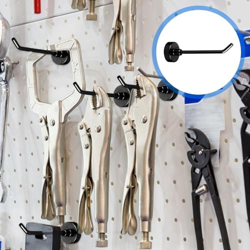 6pcs Heavy Duty Magnetic Wall Hooks Black