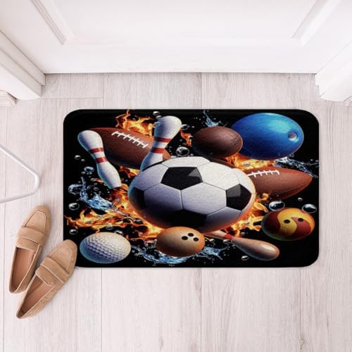 Feelyou Vibrant Ball Sports Bath Rug 20x32