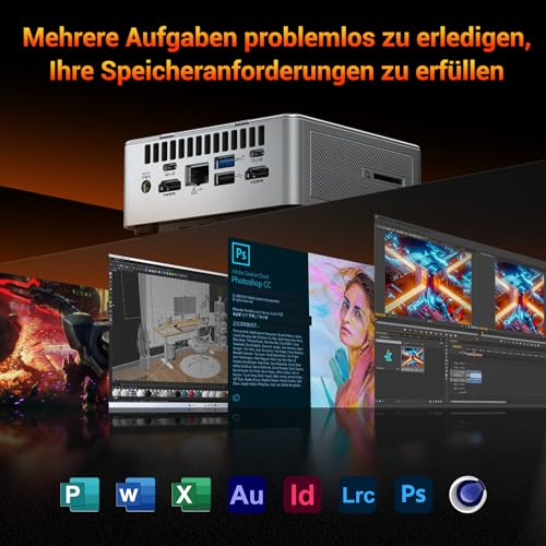 GEEKOM Mini PC Windows 11 Pro, AE8 AI Mini Computer, AMD Ryzen 9 8945HS (8 Kerne 16 Threads, bis zu 5,2 GHz), 32GB DDR5 5600MHz Max.2TB SSD Mini PC, AMD Radeon 780M/USB 4.0/WiFi 6E/BT5.2 – Bild 7