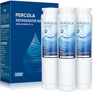 KWF1000 Water Filter NSF 42 372 Certified Filter Replacement for Miele 11513640 KWF1000 Intensive Clear Water Filter for Master Cool Appliances with Ice Maker 3 Pack
