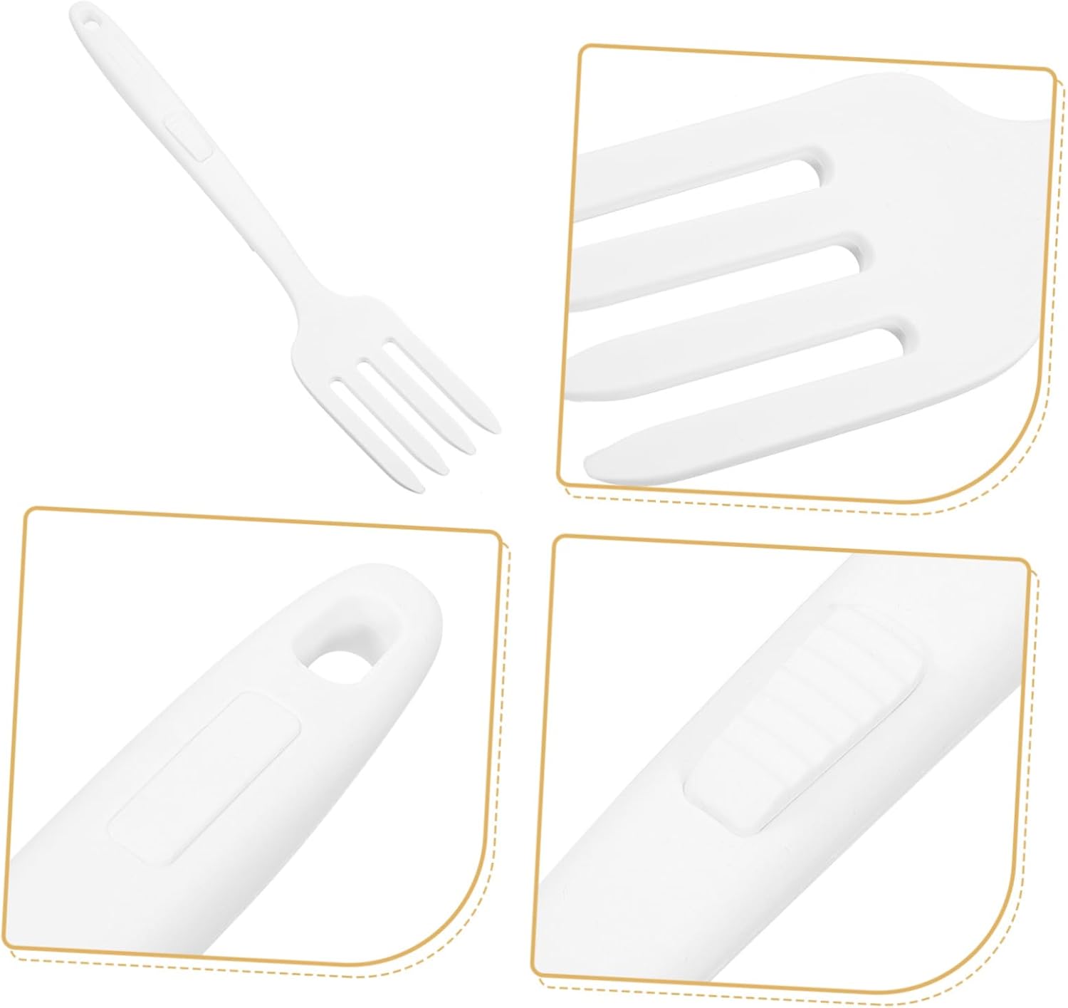 SHOWERORO 2pcs Heat Resistant Silicone Dinner Forks