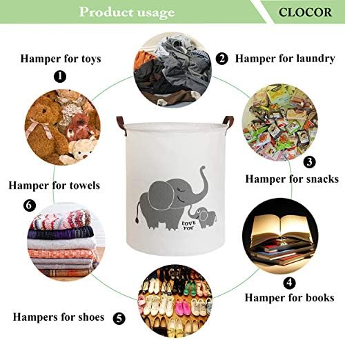 CLOCOR Collapsible Baby Laundry Hamper with Handles