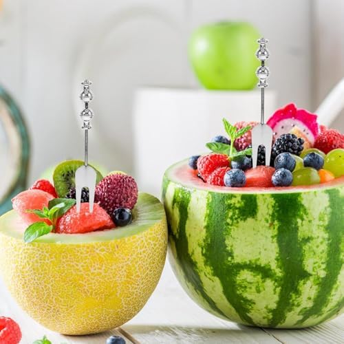 4 Pcs Stainless Steel Fruit Forks PersonalizedsaladFork Reusable Kitchenware