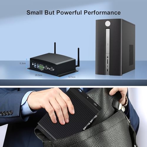 WEIDIAN Mini PC Lüfterlos, Lüfterloser PC Core i7 10810U Industrie Mini PC Win 11 Pro Mini Computer Dual HD DP GPIO WiFi BT RS232 i7 Mini Desktop PC Industrie PC Wake On LAN 16GB RAM 512GB SSD – Bild 6