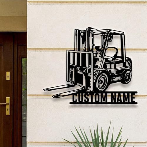 Zikako Custom Forklift Driver Metal Wall Art LED Light Sign