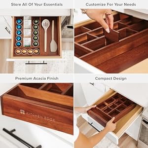   Acacia-Tea-Bag-and-Coffee-Pod-Kitchen-Drawer-Organizer-Expandable-97-to-17-Inches-10-Storage-Compartments-Adjustable-Wall-Inserts-Non-Slip-Feet-Food-Safe-Finish