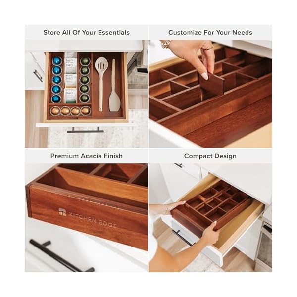   Acacia-Tea-Bag-and-Coffee-Pod-Kitchen-Drawer-Organizer-Expandable-97-to-17-Inches-10-Storage-Compartments-Adjustable-Wall-Inserts-Non-Slip-Feet-Food-Safe-Finish