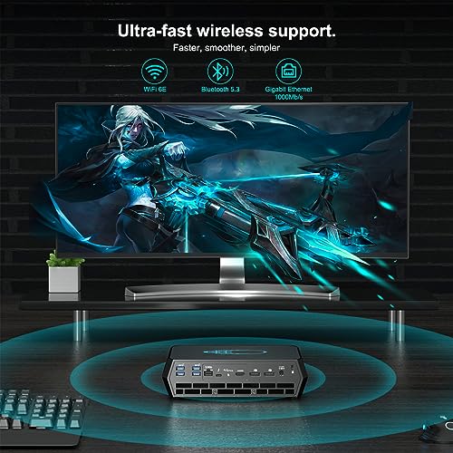 Intel Gaming PC, Intel NUC 12 Enthusiast Mini PC, Intel Core i7-12700H(14C/20T, 24MB Cache) Intel Arc A770M 16GB GDDR6, 32GB RAM & 1TB SSD, Unterstützung 8K/WiFi6E/BT5.3/Thunderbolt4/HDMI/Win 11 Pro – Bild 5