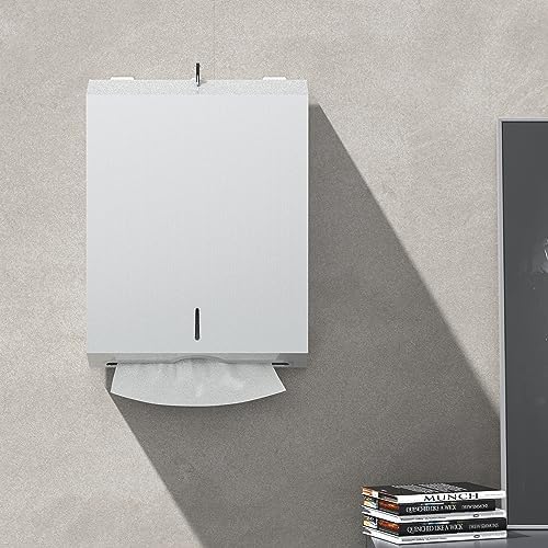 TOBEFORT Commercial Wall Mount Paper Towel Dispenser Large Capacity Rust-Proof