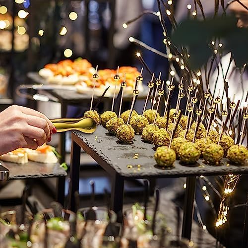 Therwen Gold Cocktail Picks and Appetizer Forks Set 184 Pcs