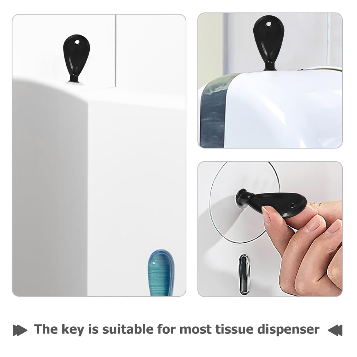 3-Pack Tissue Dispenser Key Universal Fit