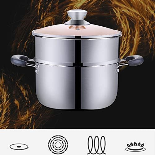 Steamer stainless steel twolayer pot home kitchen