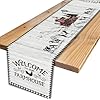 Farmhouse Rooster Table Runner Rustic Farm Animals Cow Pig Chicken Coffee Table Center Decor for Home Kitchen Dining Patio Holiday Party Indoor Outdoor Table Decorations 13×36 Inch
