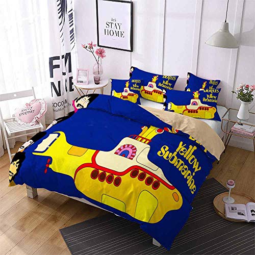 Ste-X Housse De Couette avec Taie d’oreiller en Microfibre, Ensembles De Literie The Beatles Ensemble De Literie Fille Garçon avec Fermeture à Glissière (220 x 240 cm,Musique 01) - Les Beatles, Paul McCartney, John Lennon, RIngo Starr, George Harrison Ste-X Housse De Couette avec Taie d'oreiller en Microfibre, Ensembles De Literie The Beatles Ensemble De Literie Fille Garçon avec Fermeture à Glissière (220 x 240 cm,Musique 01)