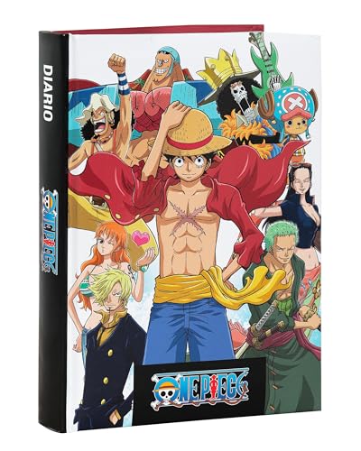 Franco Cosimo Panini One PIECE - Agenda scolaire officiel One Piece, Agenda 12 mois, idéal pour l'école primaire ou moyenne, couverture rembourrée et 320 pages intérieures imprimées en couleur, 13 x