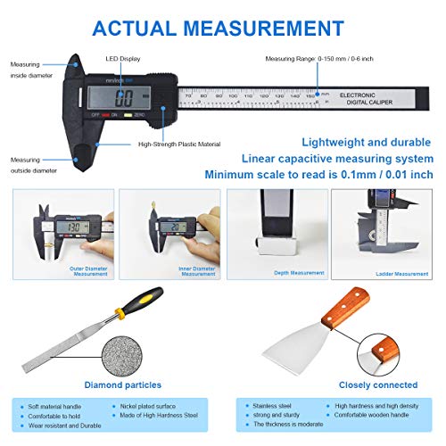 HAWKUNG 42 Stück 3D Drucker Tool kit, Debur Tool, Digitaler Messschieber, Schneidematte und Andere Werkzeuge mit Aufbewahrungstasche zum Entfernen, Reinigen, Fertigstellen von 3D Druckmodellen – Bild 4