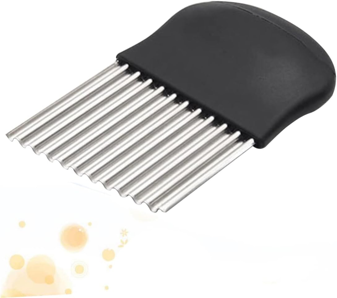 Quick Fun Slicer - Double Blade Crinkle Slicer for Onions Potatoes
