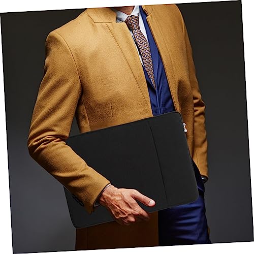 WATIIFUFU 14-Zoll-Computertasche Laptoptaschen verschleißfeste Laptoptasche Schoßtisch computer tasche computer bag gehäuse praktische Tasche für Tablet Reise-Laptop-Tasche Polyester Black – Bild 3