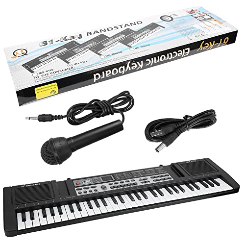 61 Touches Clavier, Clavier Piano Clavier électronique Piano Numérique Piano électrique avec Microphone pour Débutants Garçons Filles - Les Beatles, Paul McCartney, John Lennon, RIngo Starr, George Harrison 61 Touches Clavier, Clavier Piano Clavier électronique Piano Numérique Piano électrique avec Microphone pour Débutants Garçons Filles