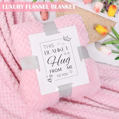 Birthday Gifts for Women Self Care Gifts Get Well Soon Gifts, Rose Relaxing Spa Gifts Basket Care Package, Luxury Flannel Blanket, Thanksgiving Christmas Gifts for Mom Her Grandma Friend Sister Wife - Image 6