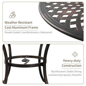 5pieceoutdoorpatiodiningsetallweathercastaluminumtableandchairssetof4bistrosetoutdoorwithumbrellaholeforgardenporch Urban Country Home Decor 5 piece outdoor patio dining set all weather cast aluminum table and chairs set of 4 bistro set outdoor with umbrella hole for garden porch urban country home decor