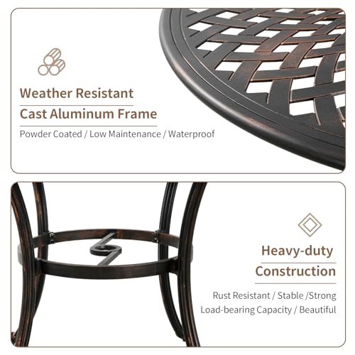 5pieceoutdoorpatiodiningsetallweathercastaluminumtableandchairssetof4bistrosetoutdoorwithumbrellaholeforgardenporch Urban Country Home Decor 5 piece outdoor patio dining set all weather cast aluminum table and chairs set of 4 bistro set outdoor with umbrella hole for garden porch urban country home decor