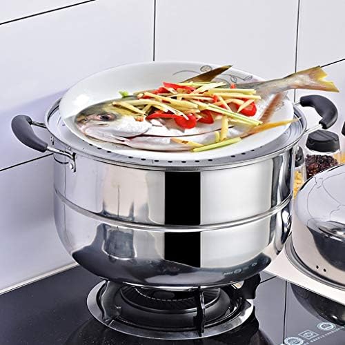 Stainless Steel 2-Layer Steamer 34cm for Kitchen