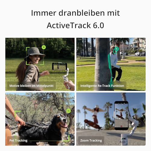 DJI Osmo Mobile 6 Gimbal-Stabilisator für iPhone Android, 3-Achsen-Handy-Gimbal, integrierter Verlängerungsstab, Objektverfolgung, tragbar und faltbar, Vlogging-Stabilisator, YouTube TikTok – Bild 6