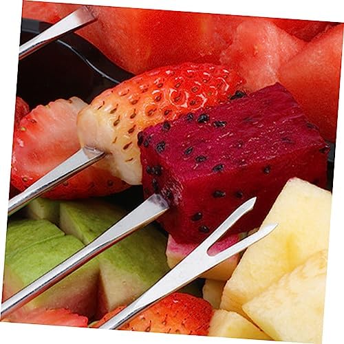 8-Piece Stainless Steel Meat Fondue Forks for BBQ Cheese