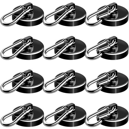 E BAvTE Carabiner Magnetic Hooks 12-Pack 110LBS - Ultimate Storage Solution