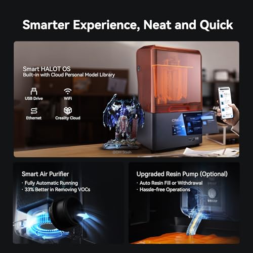Creality Resin 3D Drucker Halot Mage S 14K, mit 10,1 "HD LCD MSLA Mono, 4X Hochgeschwindigkeitsdruck für 150mm/h Geschwindigkeit, UV-Harz-Fotohärtungsdrucker, große Druckgröße 8,78 x 4,96 x 9,06 Zoll – Bild 7