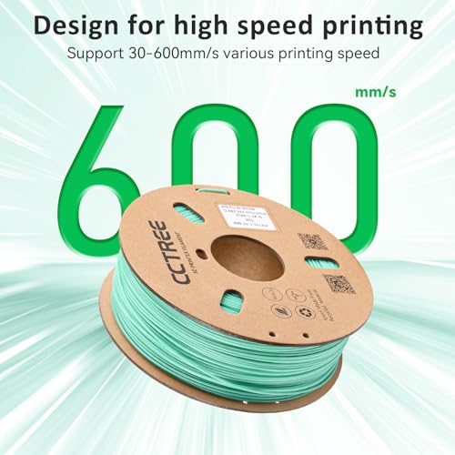 CCTREE PETG 3D Drucker Filament 1,75 mm, Ausgezeichnete Zähigkeit, Maßgenauigkeit +/- 0.03mm, 1kg Spule (2.2lbs), für most FDM 3D Drucker, Teal – Bild 4