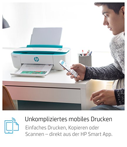 HP DeskJet 3762 Farbig Multifunktionsdrucker (Drucken, Scannen, Kopieren, WLAN, Airprint, mit 2 Probemonaten HP Instant Ink Inklusive), A4, Dunkelgrün – Bild 7