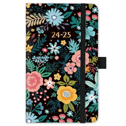 Pocket Diary 2024-2025 - Weekly & Monthly Pocket Diary, Pocket Diary A6 Week to View Diary from August 2024 to July 2025, Bonus Note Pages and Inner Pocket, 6.3" x 3.9"