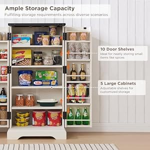   47-Kitchen-Pantry-Farmhouse-Storage-Cabinet-with-Barn-Doors-Organizer-and-Adjustable-Shelves-Rustic-Wood-Cupboard-for-Kitchen-Dining-Room-Bathroom-and-Hallway-Off-White