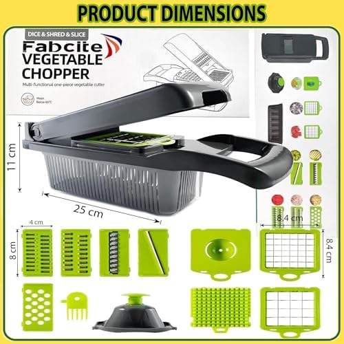 Manual Vegetable Chopper with 13-in-1 Functionality