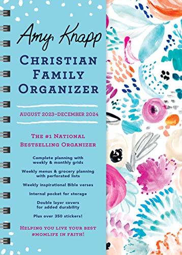 2024 Amy Knapp's Christian Family Organizer: 17-Month Weekly Faith & Inspiration Planner for Mom (Includes Stickers, Thru December 2024)